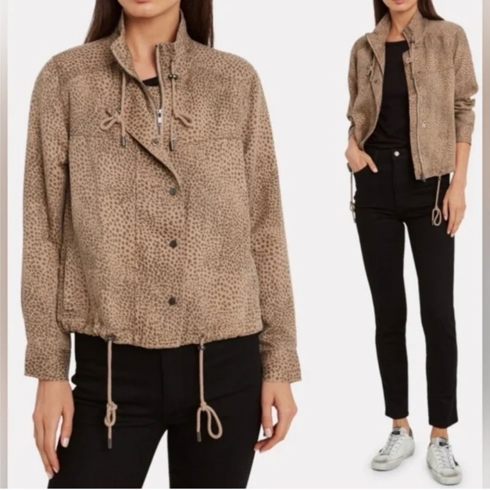 Rails Tennessee Jacket Womens Size Medium Tawny Spots Animal Print Lightweight